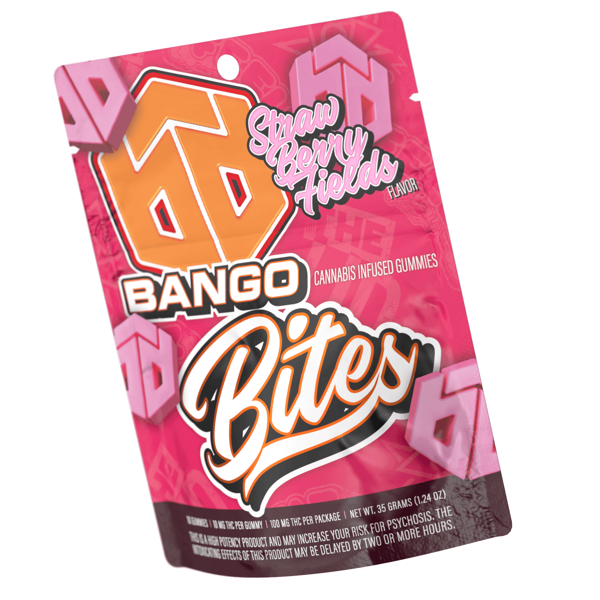 Bango Bites Strawberry Fields - 10pk/100mg