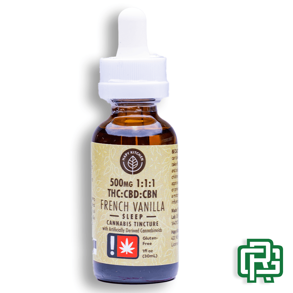 Hapy Kitchen French Vanilla "Sleep" Tincture | 30mL 1500mg 1:1:1 (THC:CBD:CBN) | Hapy Kitchen