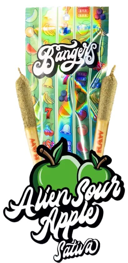 Bangers Infused Preroll 2pk - Alien Sour Apple (S)
