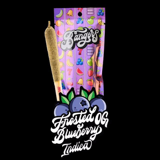 Bangers FROSTED BLUEBERRY OG 1.2G 2 PACK INFUSED PREROLLS