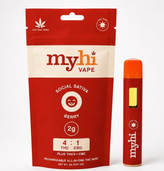 MYHI SOCIAL | BERRY | 4:1 THC:CBD + THCV + CBC | ALL IN ONE