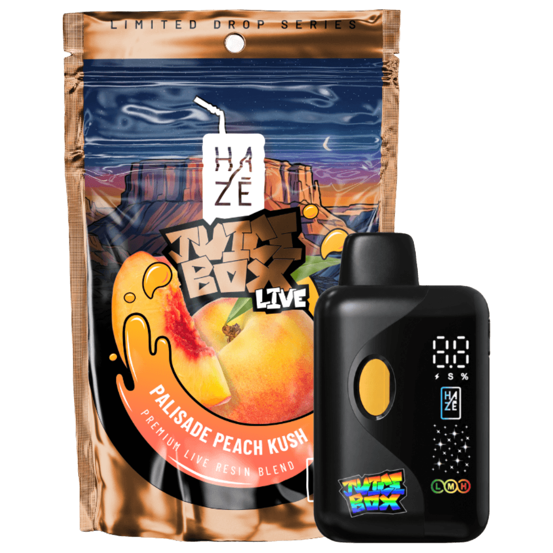 Juice Box Palisade Peach Kush (H) - Live Resin All-in-One - Juice Box