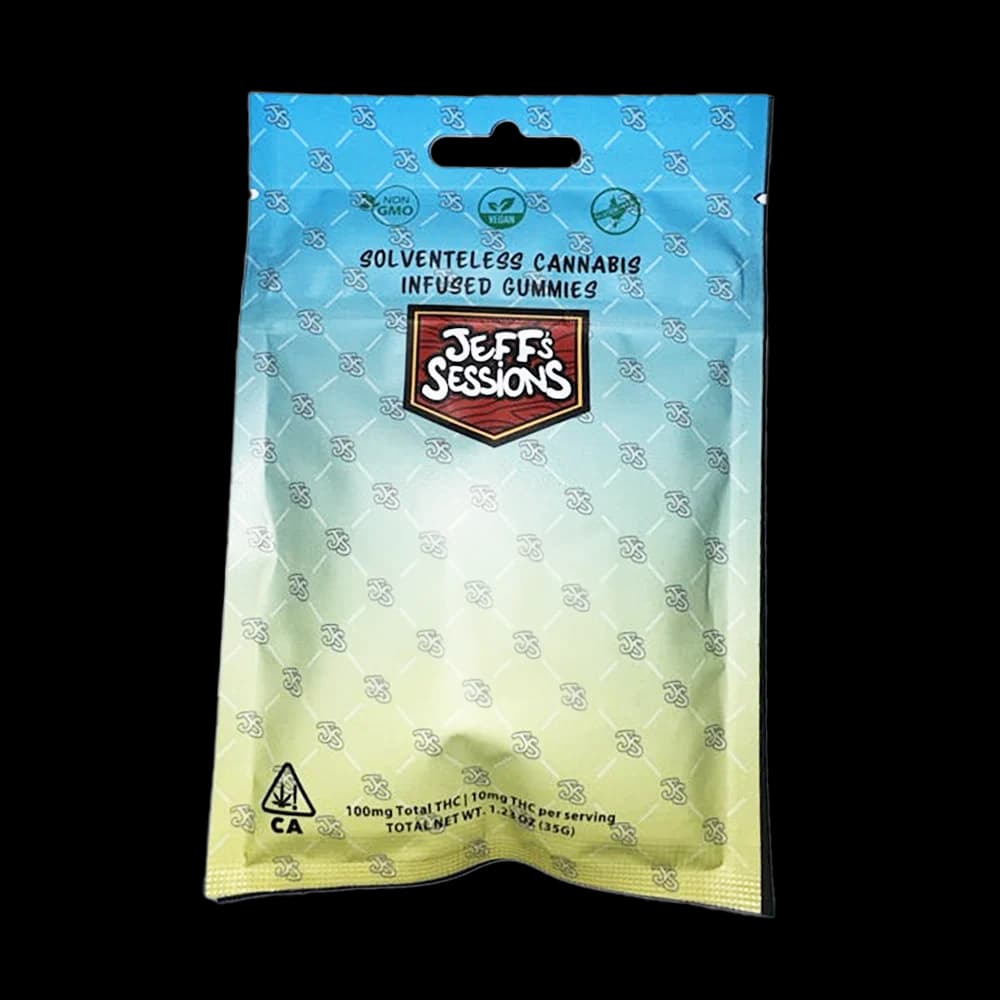 Jeff's Sessions JEFF'S SESSIONS- SOUR APPLE 10PC (10MG/100MG) GUMMIES [H]