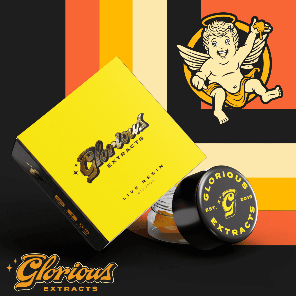 Glorious Live Resin 1g Glorious Extracts Live Resin Badder - Bubble Gum