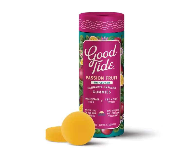 Good Tide Good Tide Passion Fruit (I) 1:1:1 THC:CBD:CBN Rosin Gummies 10mg 10pk