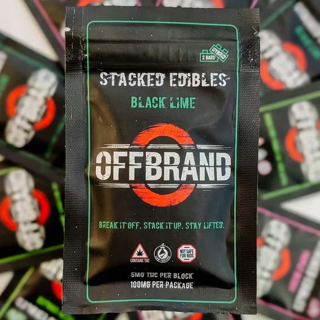 OffBrand Stacked Black Lime
