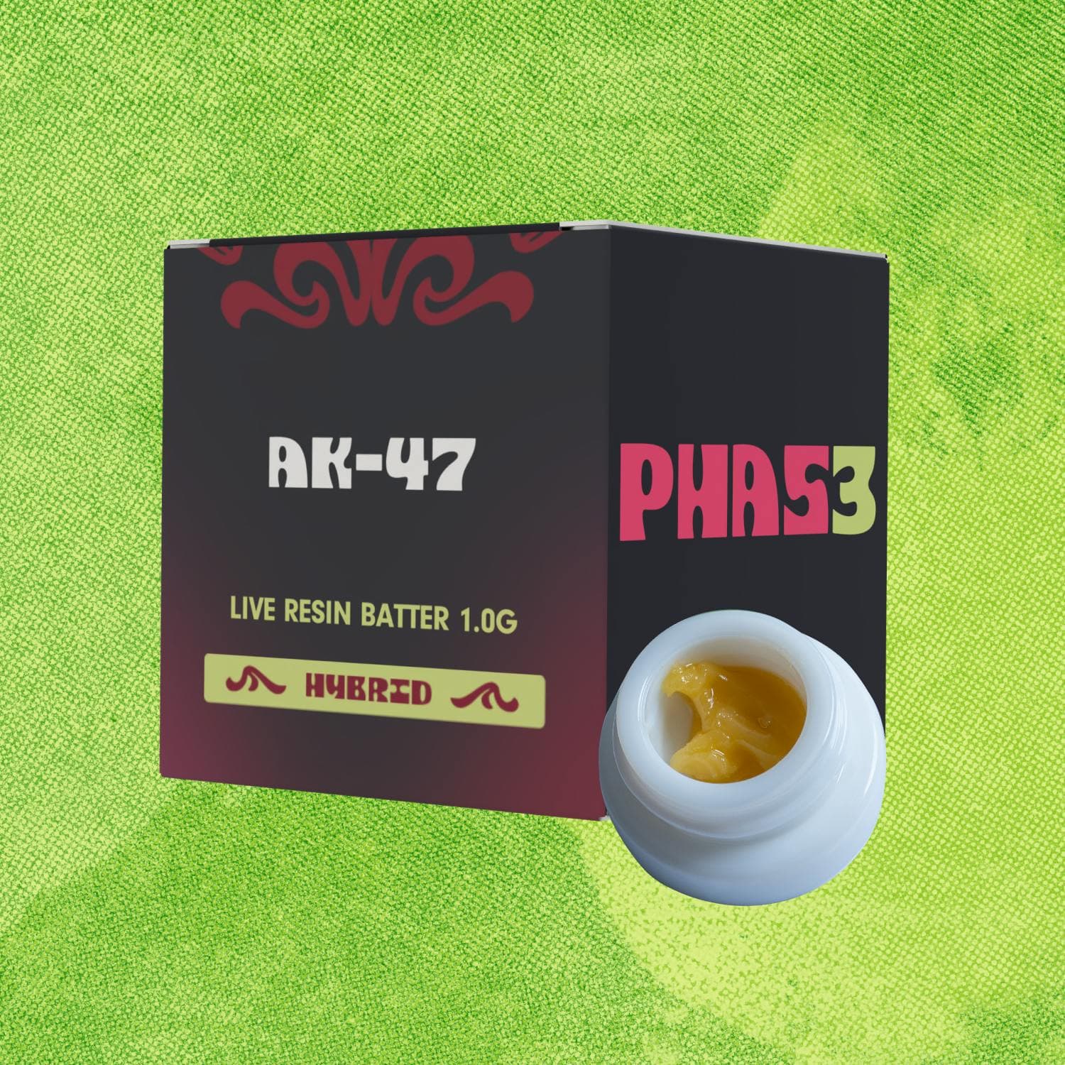 Phas3 AK-47 Live Resin Batter 1g/