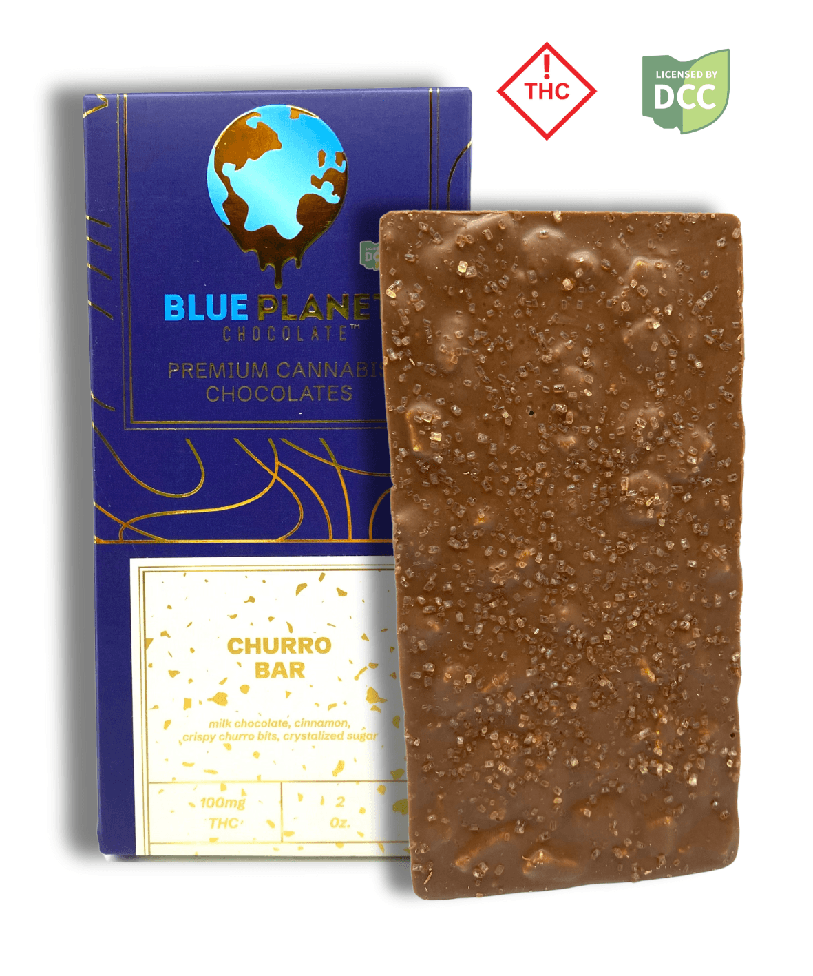 Blue Planet Churro 20pc | 100mg Chocolate Bar