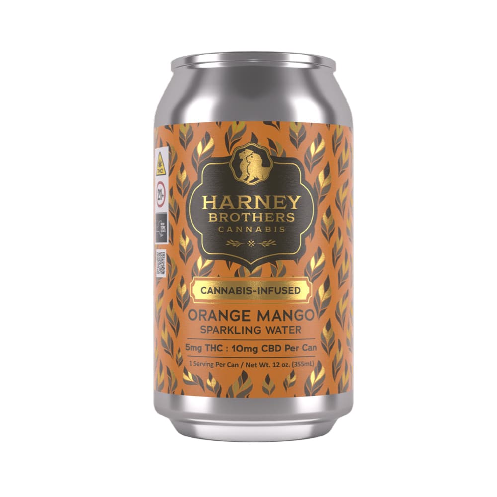 Harney Brothers Cannabis 2:1 Orange Mango Sparkling Water [12oz] (10mg CBD/5mg THC)