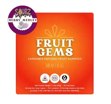 Munchèas GGG | Cran-Grape Fruit Gems | 100mg