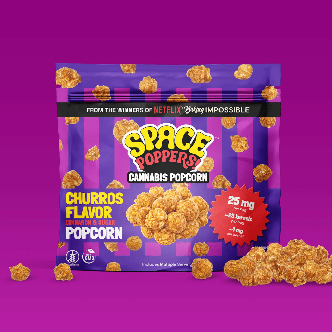 Space Poppers! Churros Popcorn 1:1 | 25mg/25pc