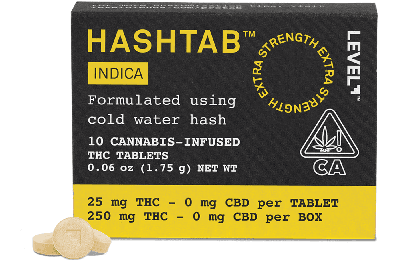 LEVEL HASHTAB 10PK [250MG] SATIVA Tinctures