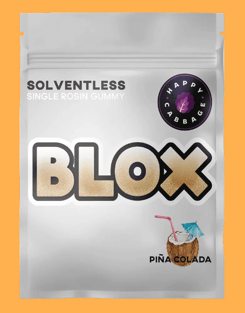 Happy Cabbage Blox Pina Colada Solventless Fruit Chews | 100mg
