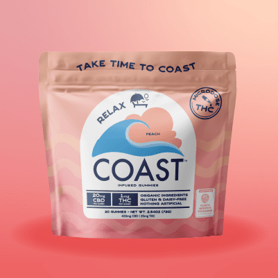 COAST Cannabis Co. Peach 20:1 (CBD:THC) Soft Lozenges | 20 Pack (20mg)