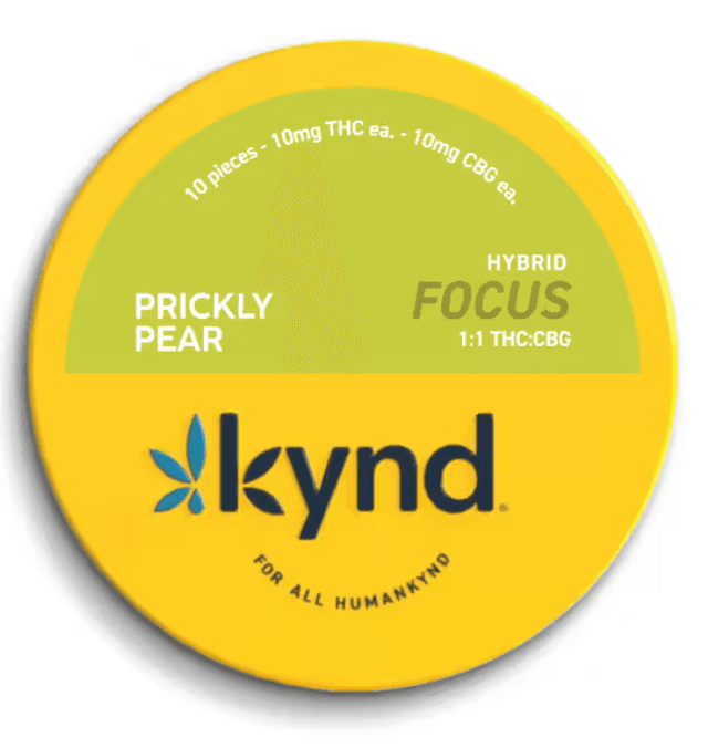 KYND Kynd 1:1 Focus Prickly Pear Gummies 100mg 10pk (THC:CBG) (V/GF)