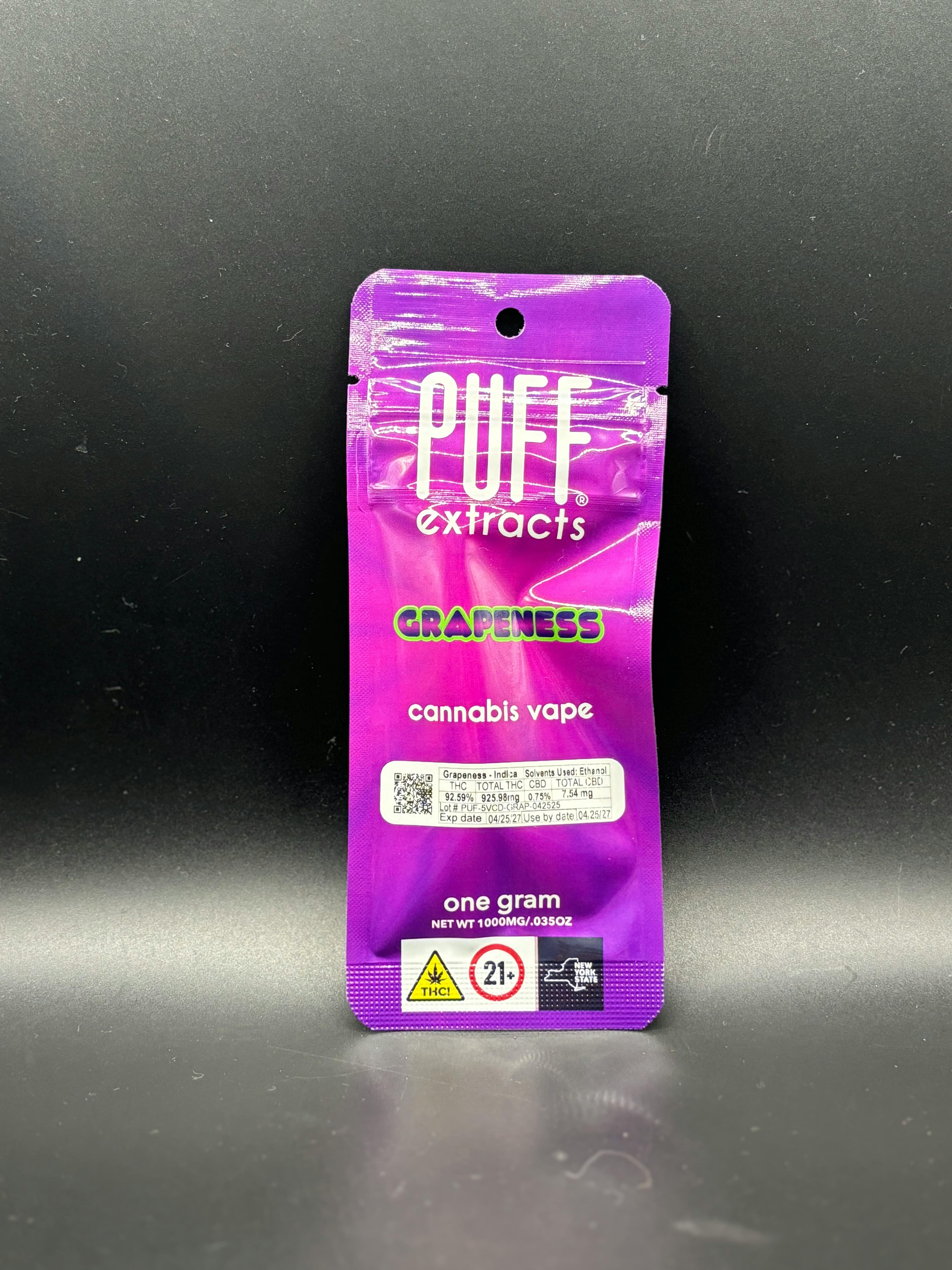 Puff Grapeness - 1g Cart