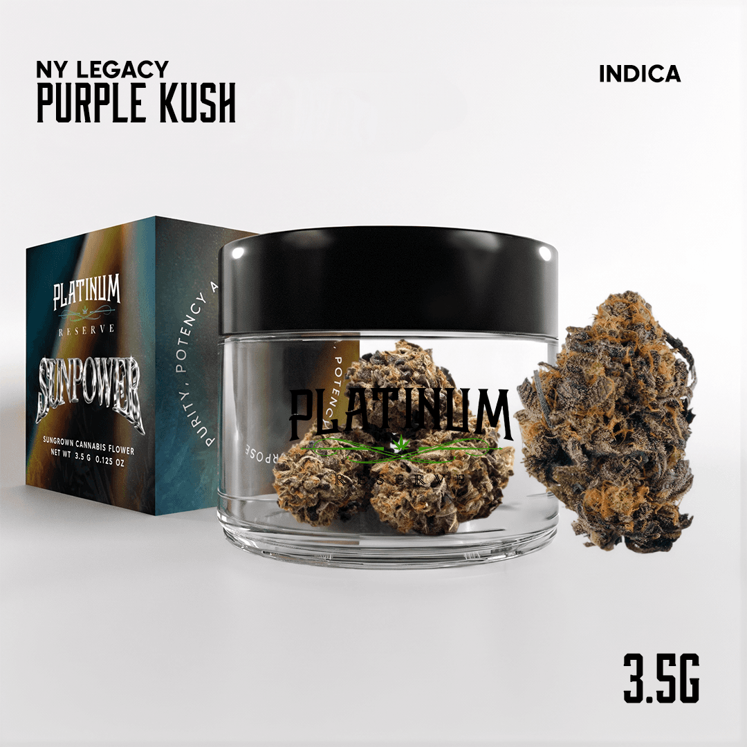 PLATINUM RESERVE Purple Kush Sun Powered Flower - 3.5g