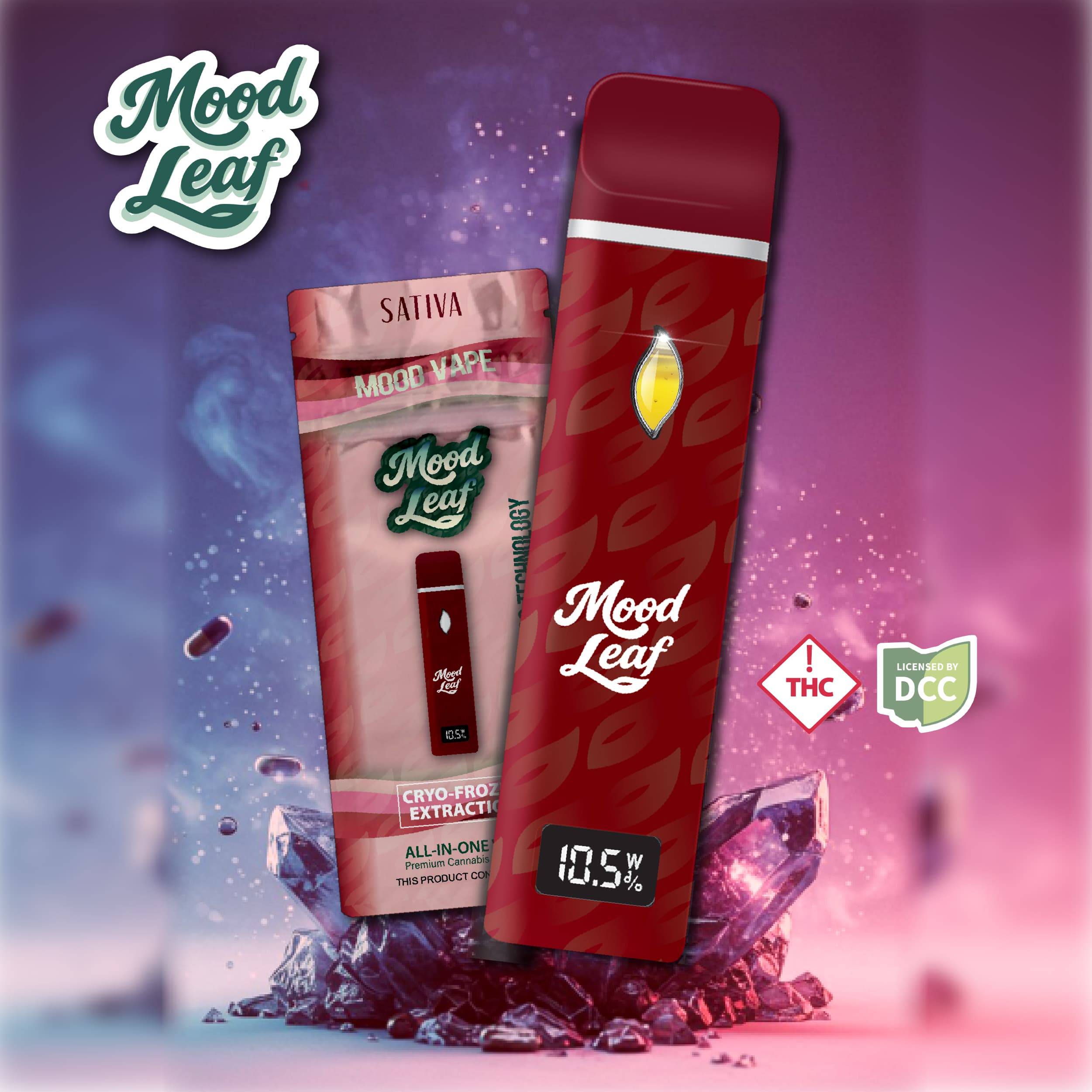 MoodLeaf MoodLeaf Kush Face (H) AIO CDT Disposable 1g