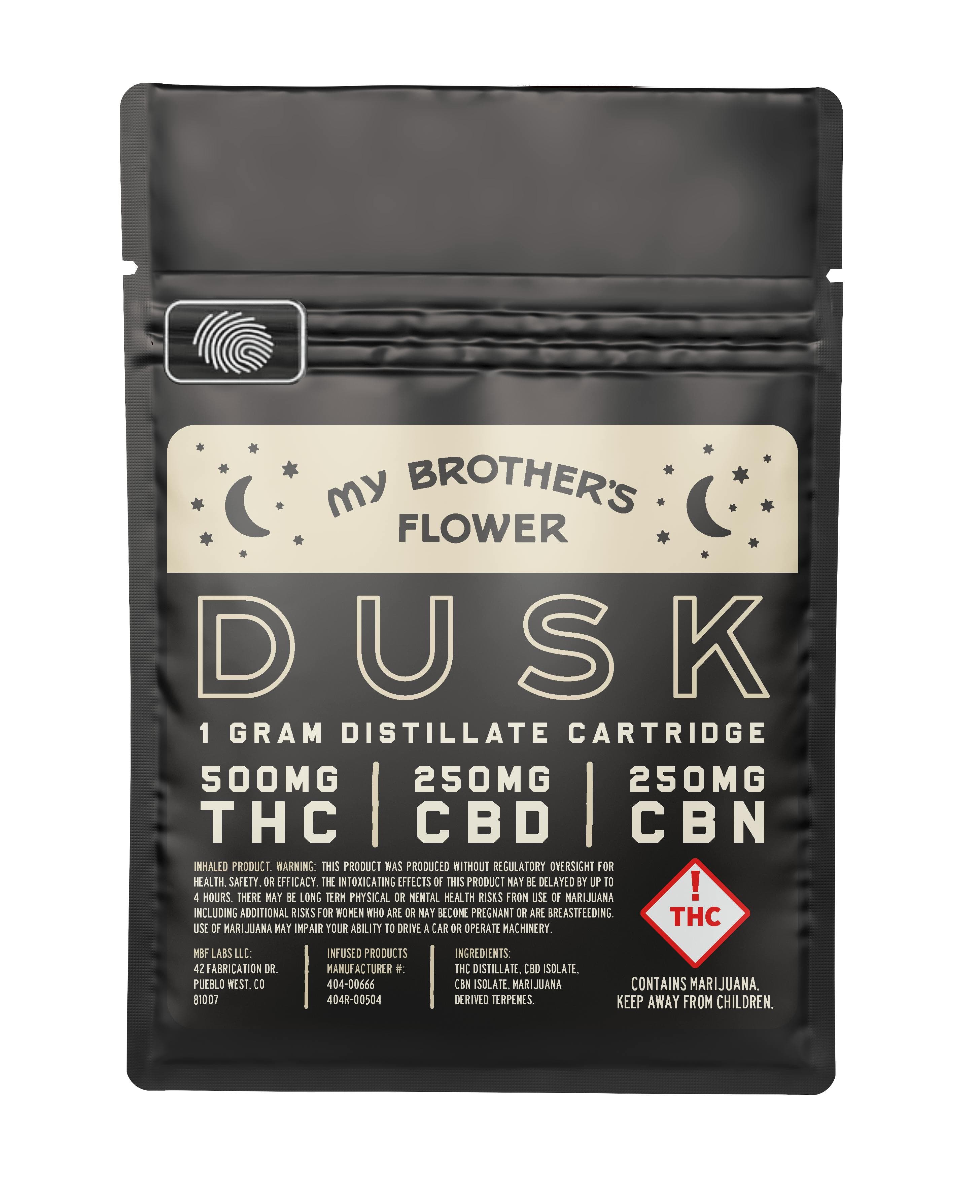 My Brother's Flower Dusk Distillate 1 gram Cartridge - REC/MED