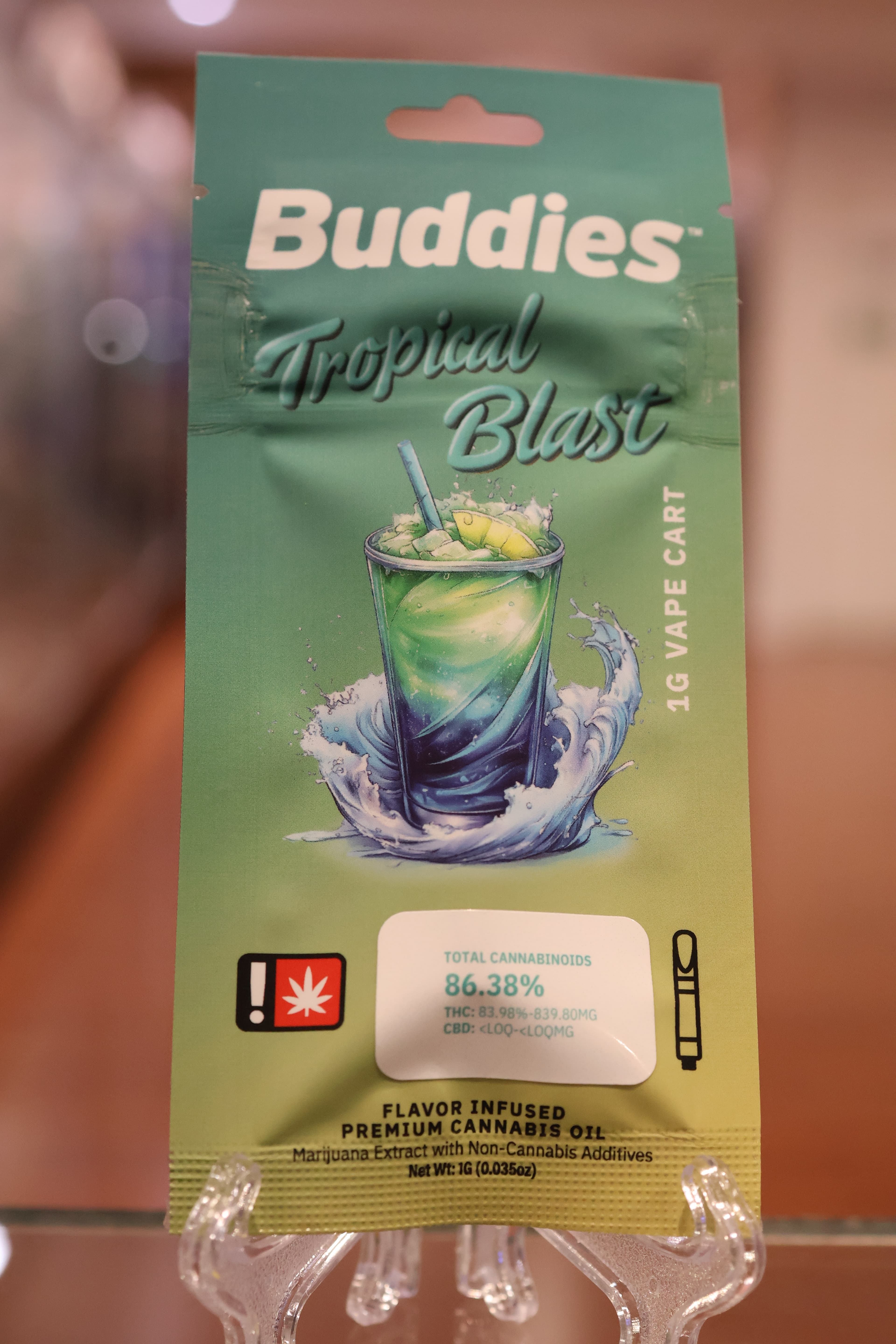 Buddies VAPE DISTILLATE - 1G - TROPICAL BLAST