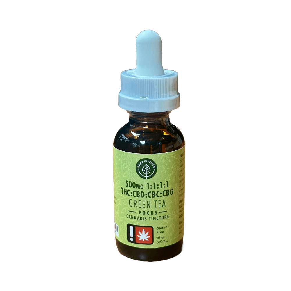 Hapy Kitchen Green Tea "Focus" Tincture | 30mL 2000mg 1:1:1:1 (THC:CBD:CBG:CBC) | Hapy Kitchen
