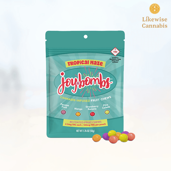 Joy Bombs by Joyibles 40-PACK TROPICAL HAZE 100MG JOY BOMB FRUIT CHEWS - JOYIBLES
