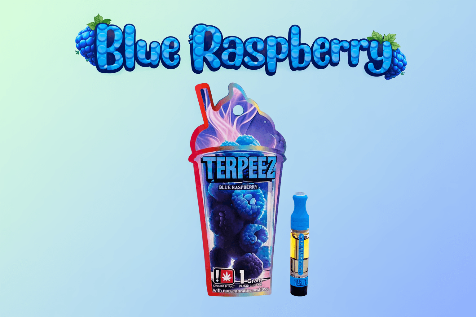 Terpeez Blue Raspberry Flavored Distillate | Cartridge