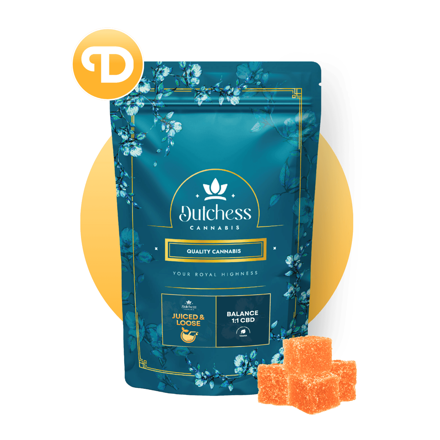 Daily Dose Juiced and Loose Orange 1:1 THC: CBD Gummies - 20 Pack