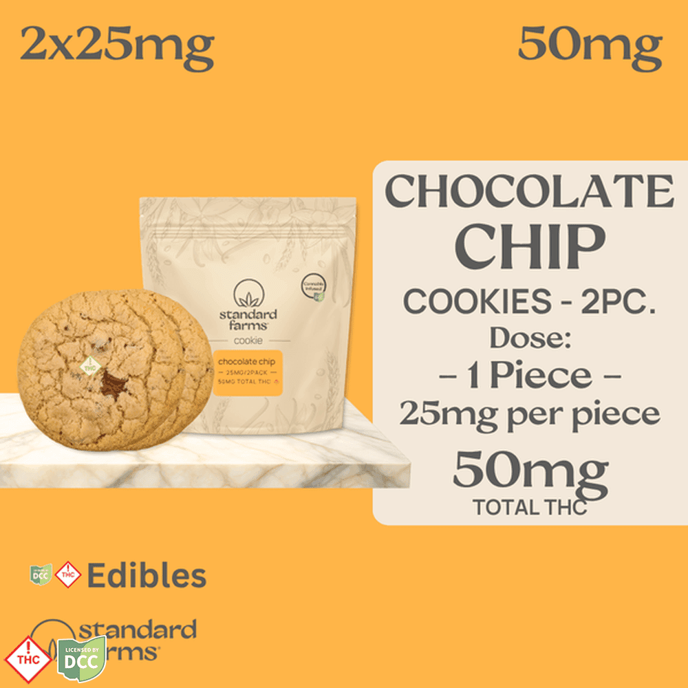 Standard Farms STANDARD FARMS - CHOCOLATE CHIP COOKIES - [50MG] - 2PK