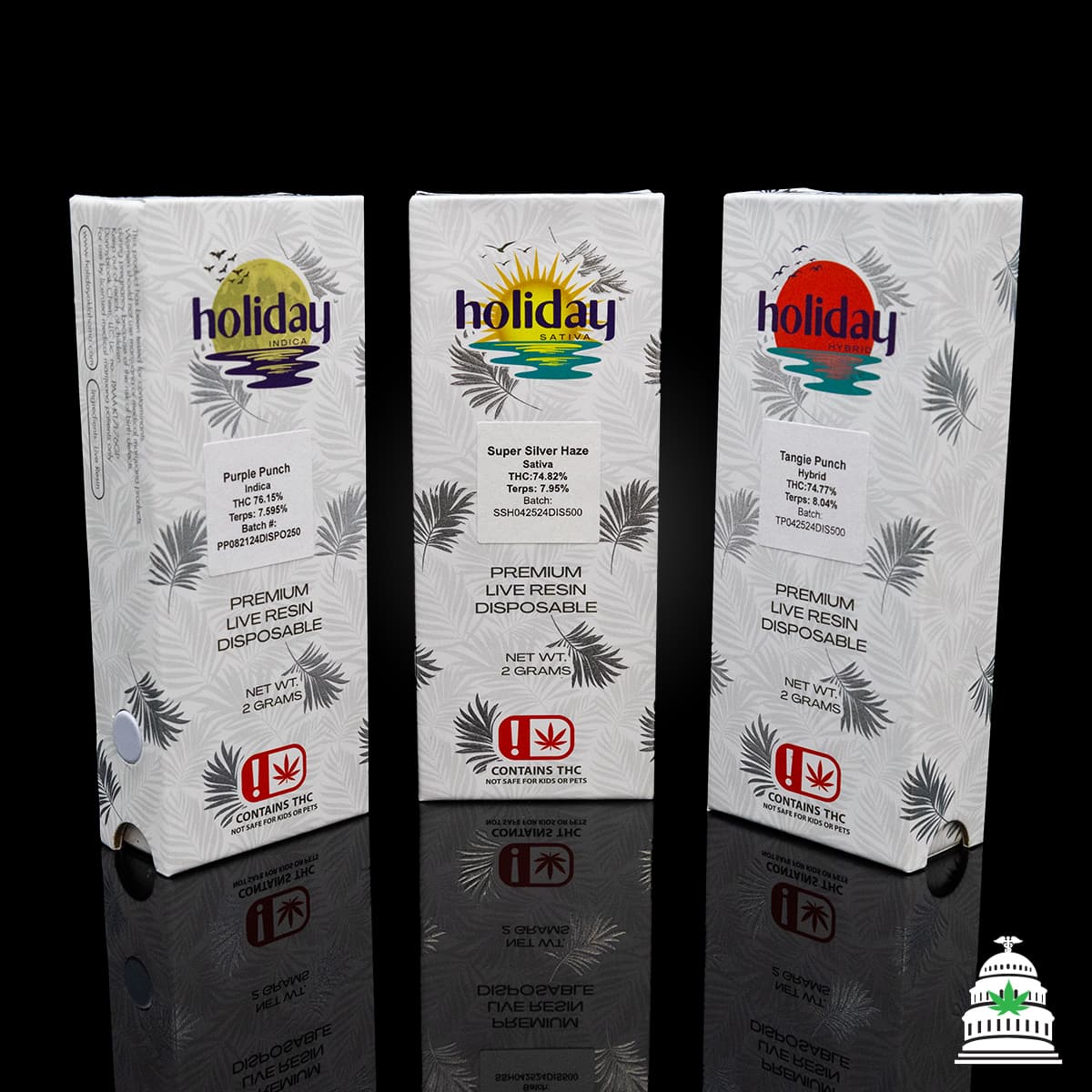 Holiday Cannabis 2g Fruit Pastry Live Resin Disposable Vape Holiday Cannabis