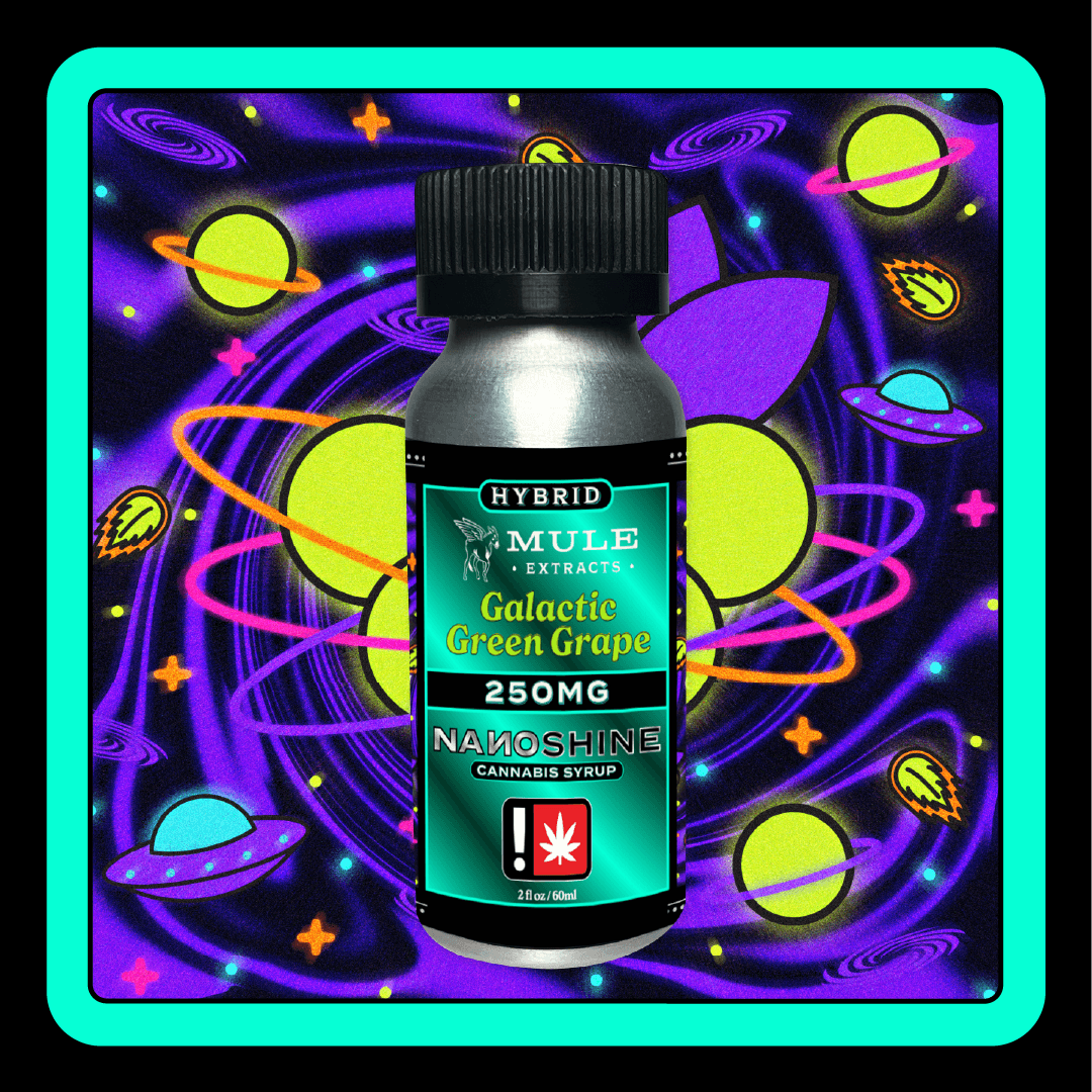 Mule Extracts MULESHINE Nano Syrup 2oz - Galactic Green Grape Tinctures