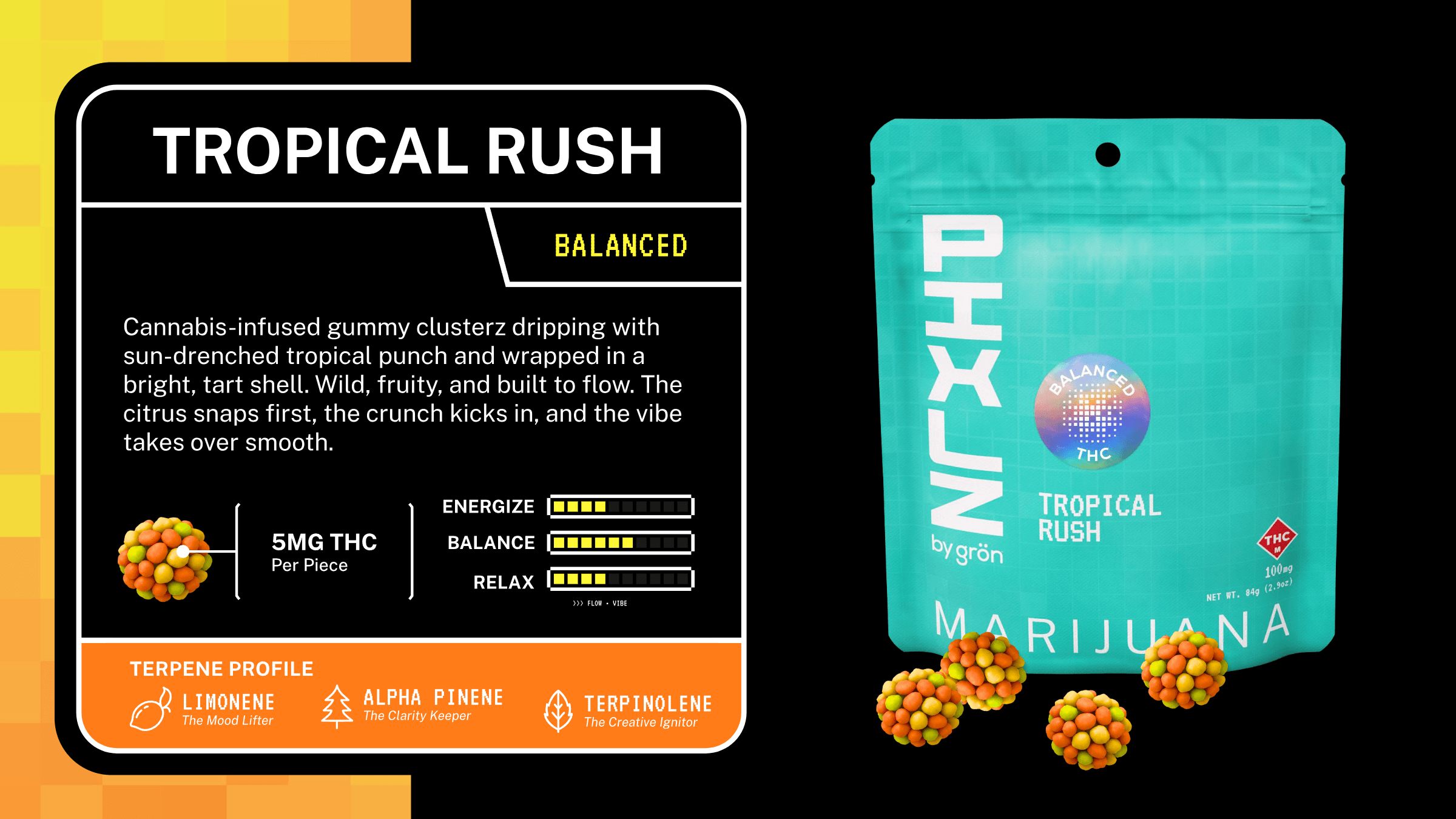 Pixlz Gummy Clusters | Pixlz Tropical Rush