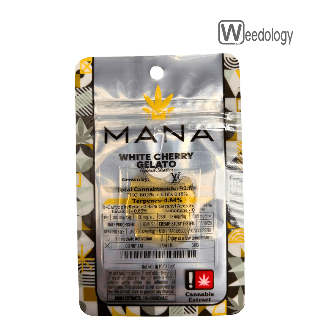 Mana Extracts Mana Extracts 1g WHITE CHERRY GELATO Shatter