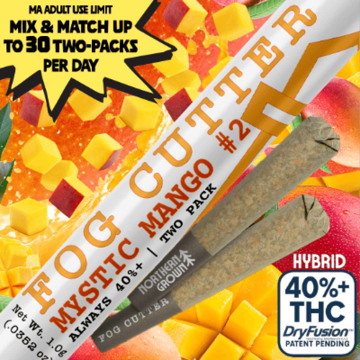 Northern Grown Mystic Mango #2 - 2 Pack Infused Pre Rolls