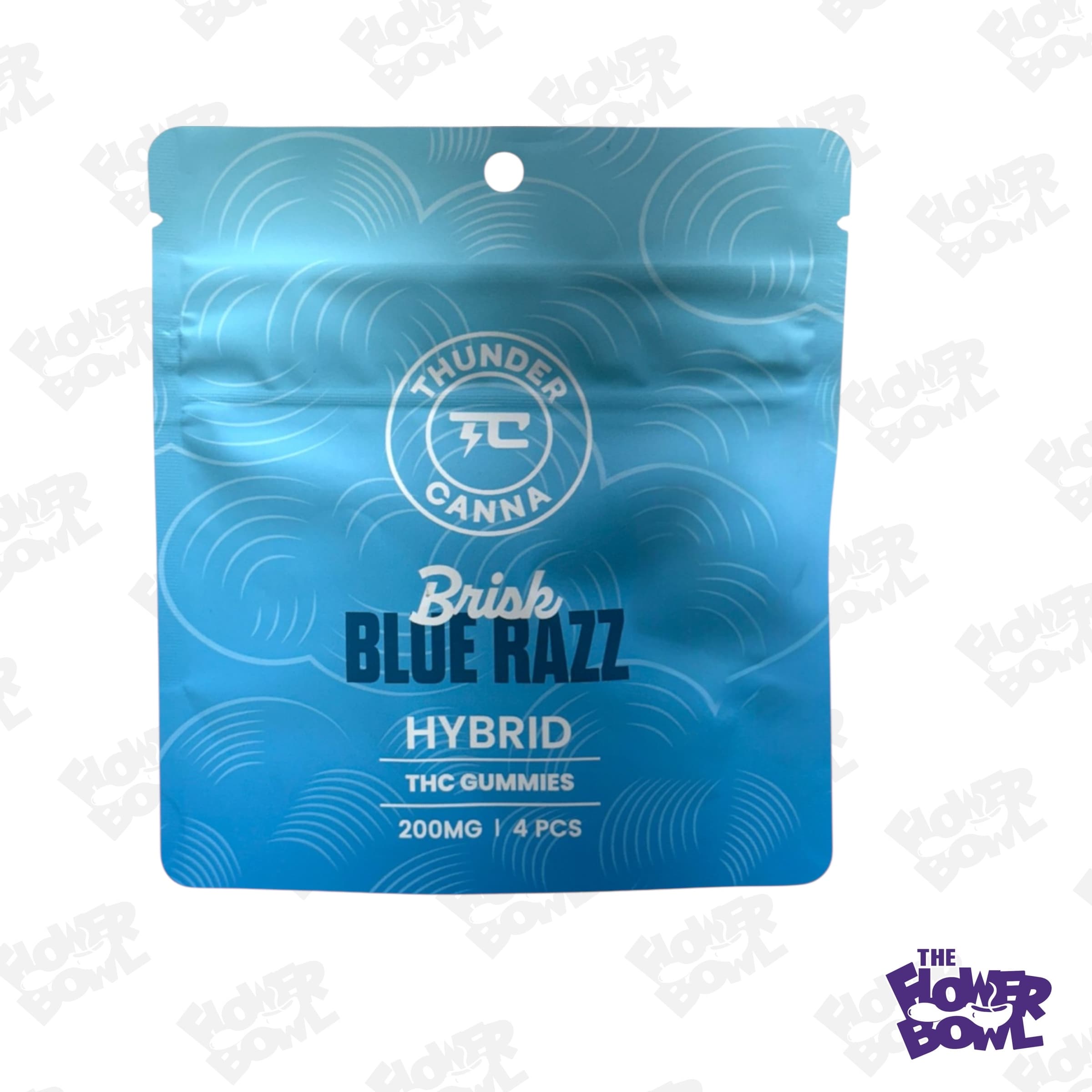 Thunder Canna Thunder Canna Brisk Blue Razz Gummies 4pk 200mg THC