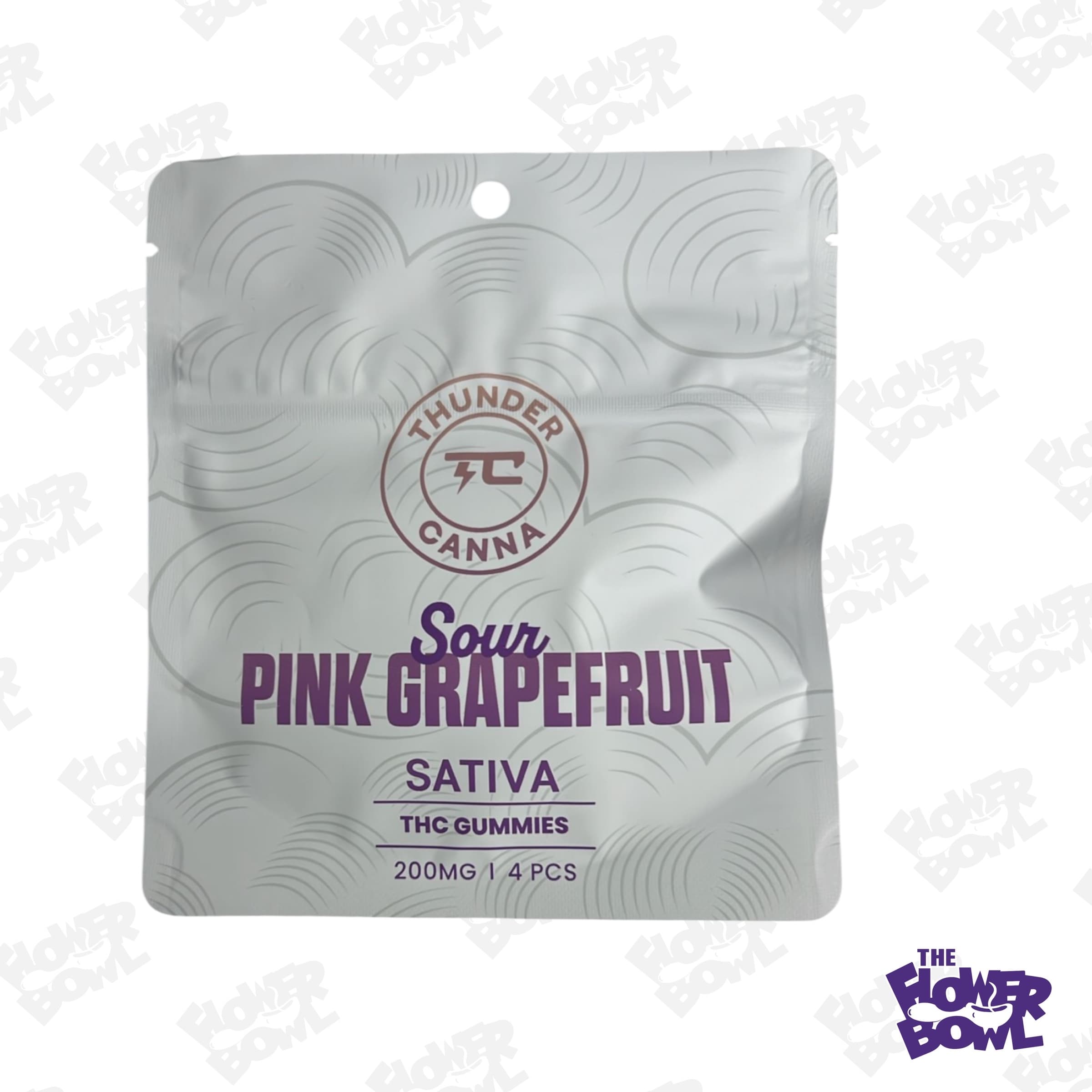 Thunder Canna 200mg Gummies | Sour Pink Grapefruit