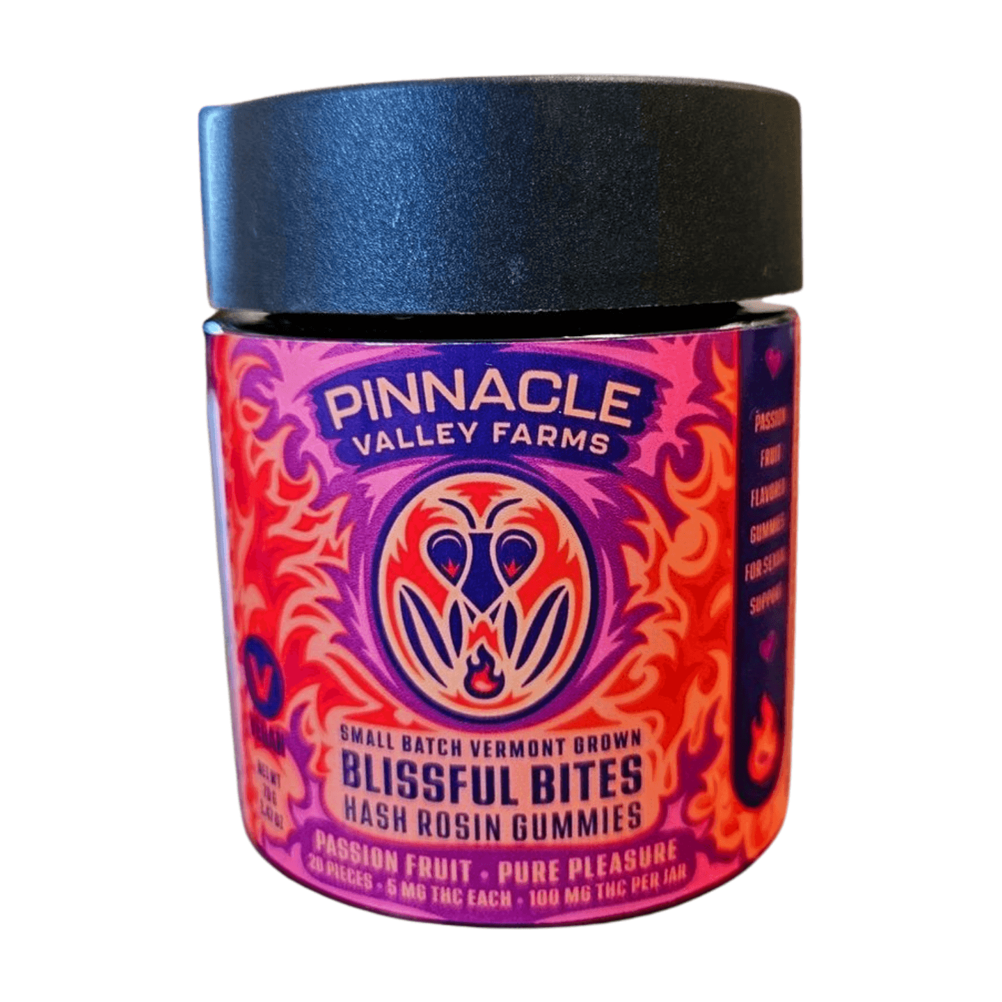 Pinnacle Valley Farms Blissful Bites-Passion Fruit 5mg Gummies | 20pc 100mg/pk