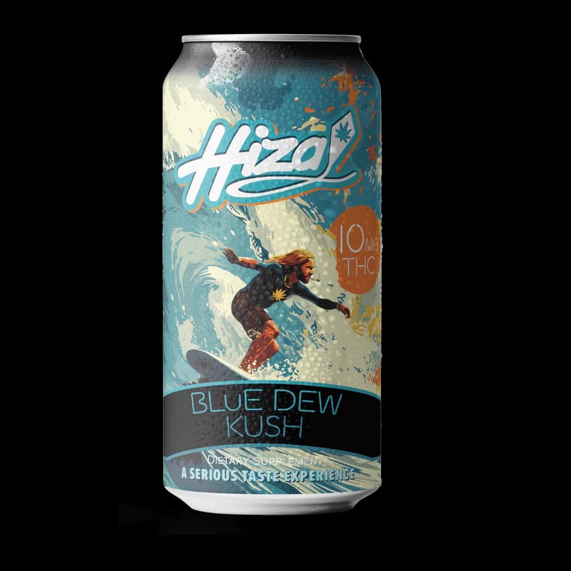 Hiza Kyte Beverage - BLUE DEW KUSH - 10mg THC