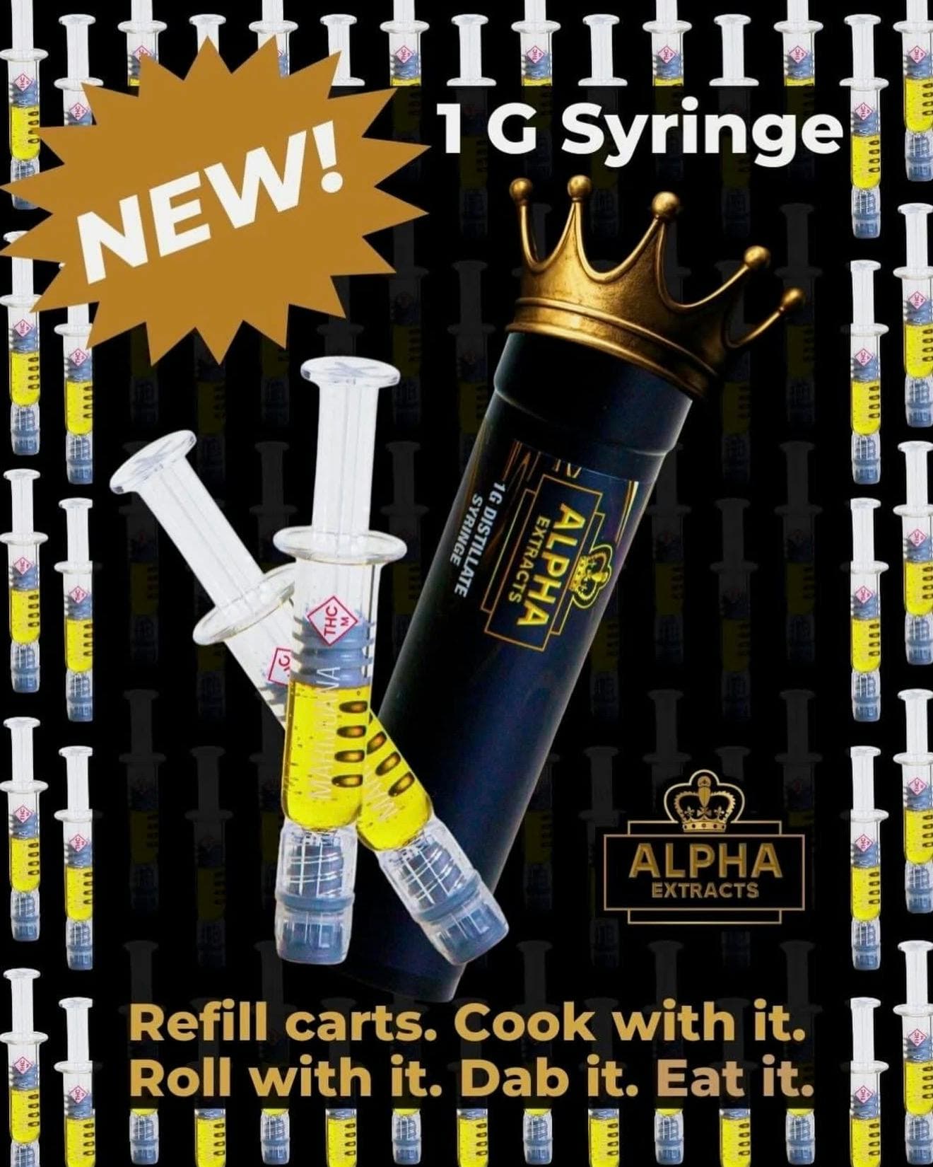 Alpha Extracts California Raisins #4 1g rosin syringe - Robust