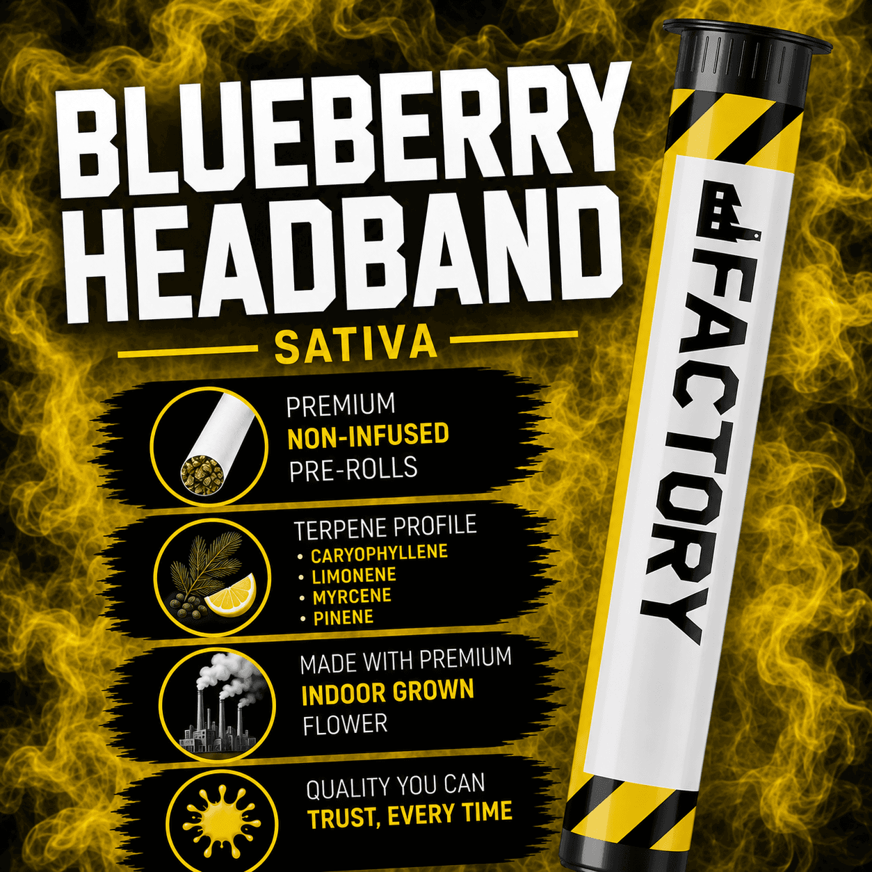 Factory Blueberry Headband | Sativa Pre-Roll | REC
