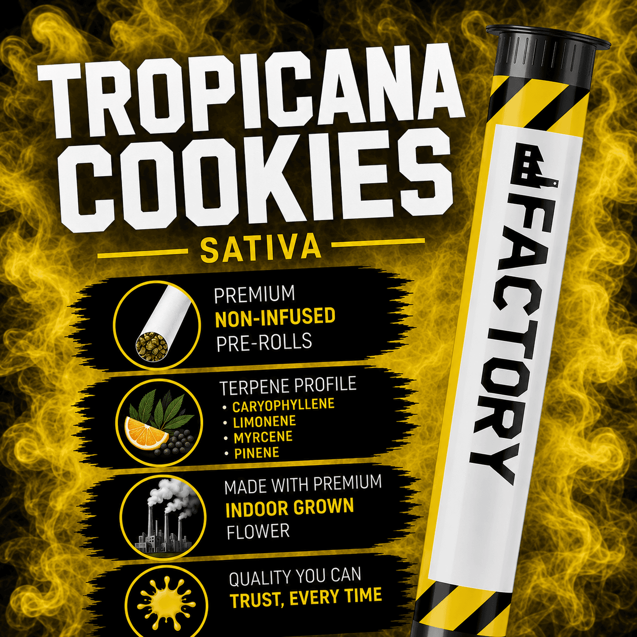 Factory Tropicana Cookies | Sativa Pre-Roll | REC
