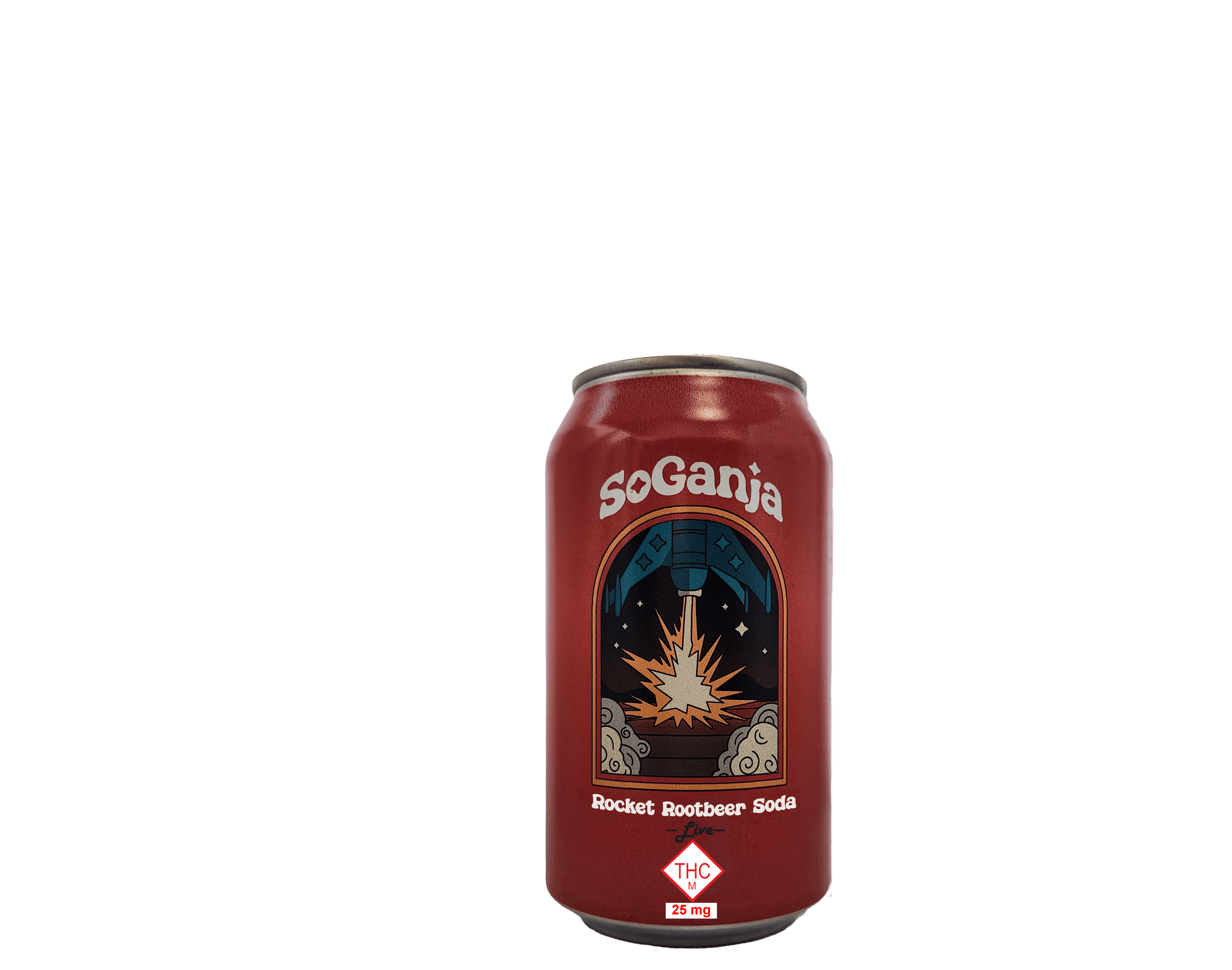 SoGanja SODA LIVE ROSIN - DRINK - 25MG - 12OZ - ROCKET ROOTBEER