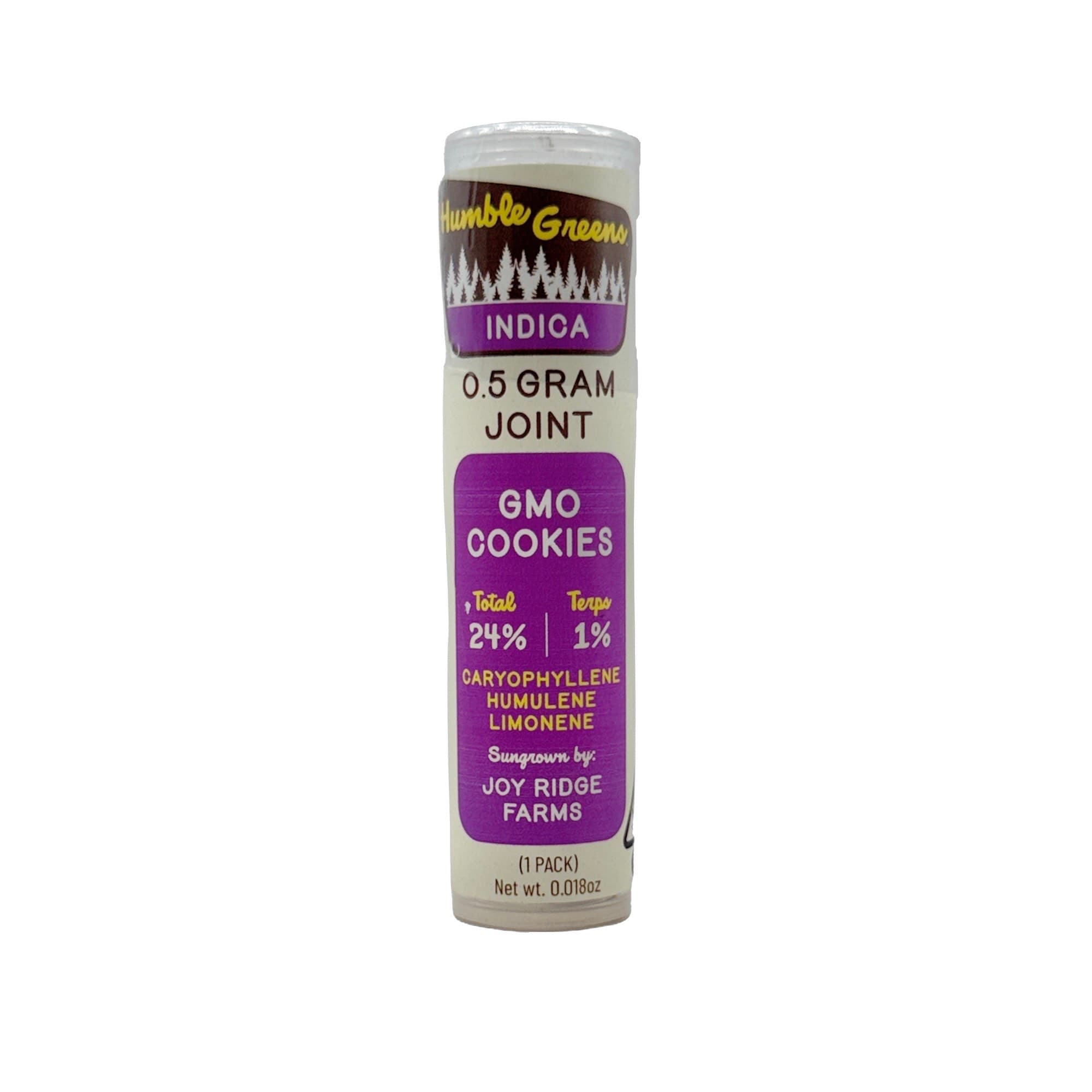 HUMBLE GREENS GMO COOKIES PREROLL SINGLE .5G