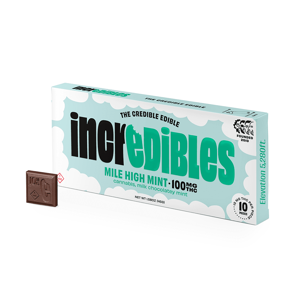 Inc.edibles Mile High Mint | Chocolate Bar | 100mg