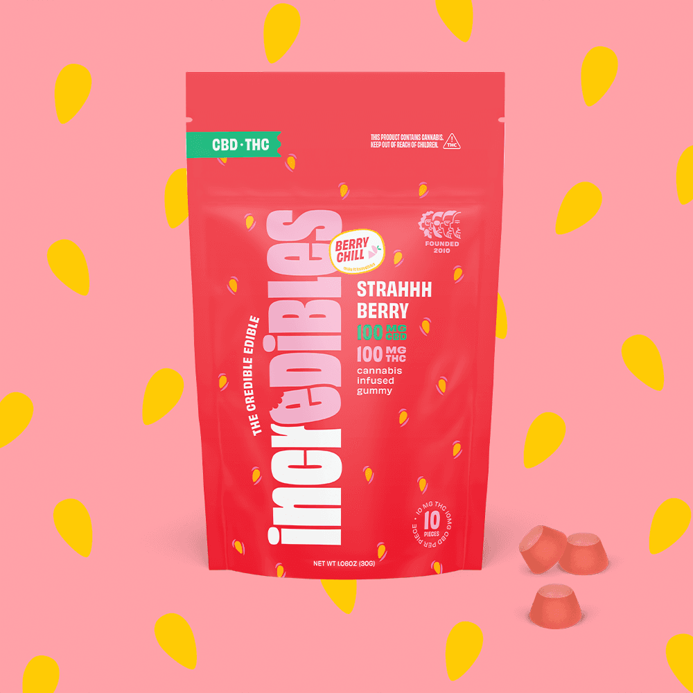 Inc.edibles Strahhhberry | THC:CBD Gummies | 100mg (10pk)