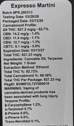 Fruit of Life Expresso Martini Distillate Cartridge | 1g