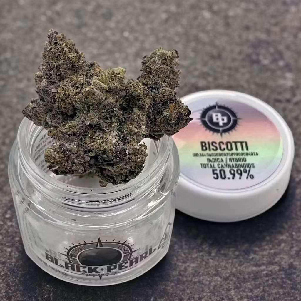 Black Pearl Biscotti Diamond Coated 3.5 G