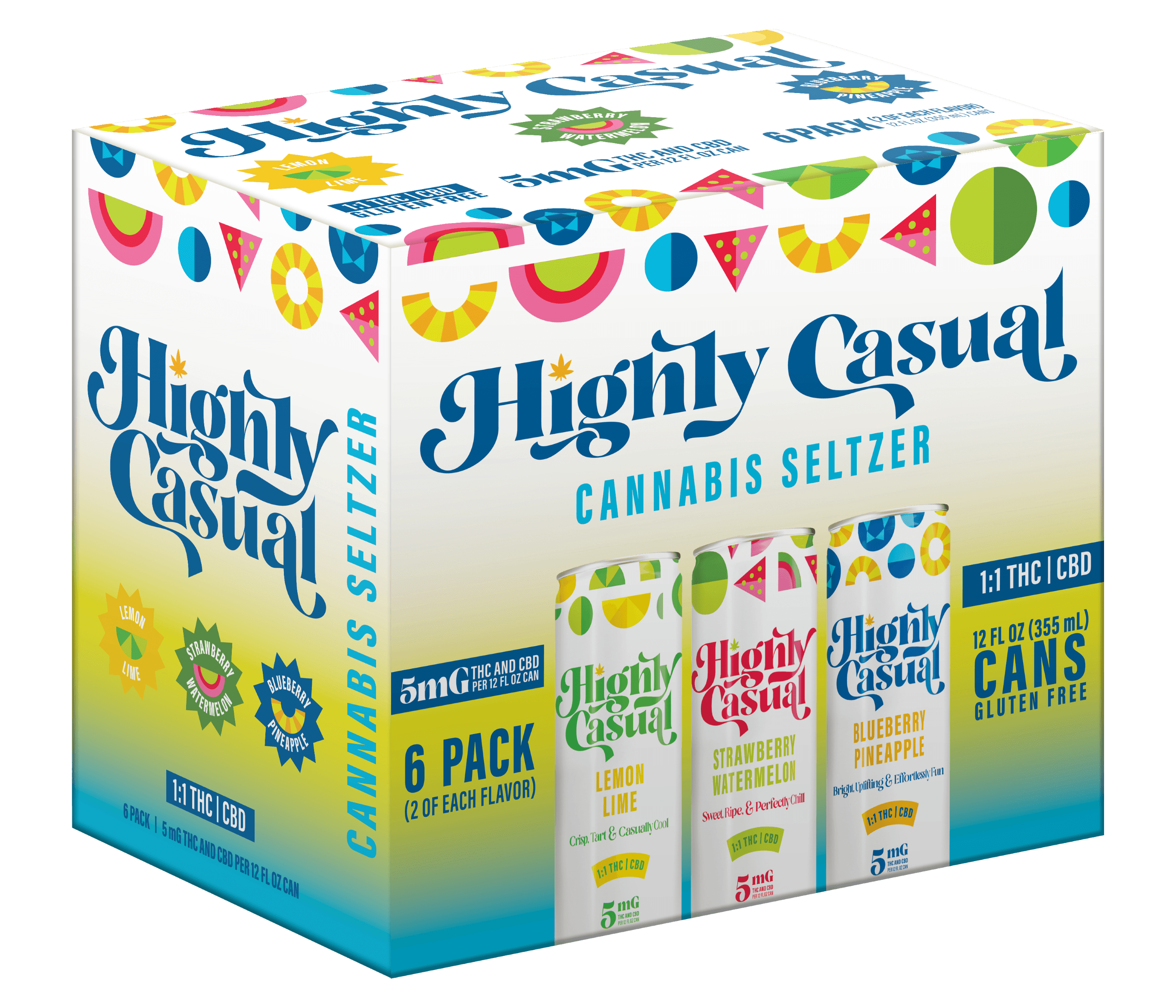 High Five Highly Casual | Seltzer | Multi-Pack 1:1 (6 cans / 30mg total)