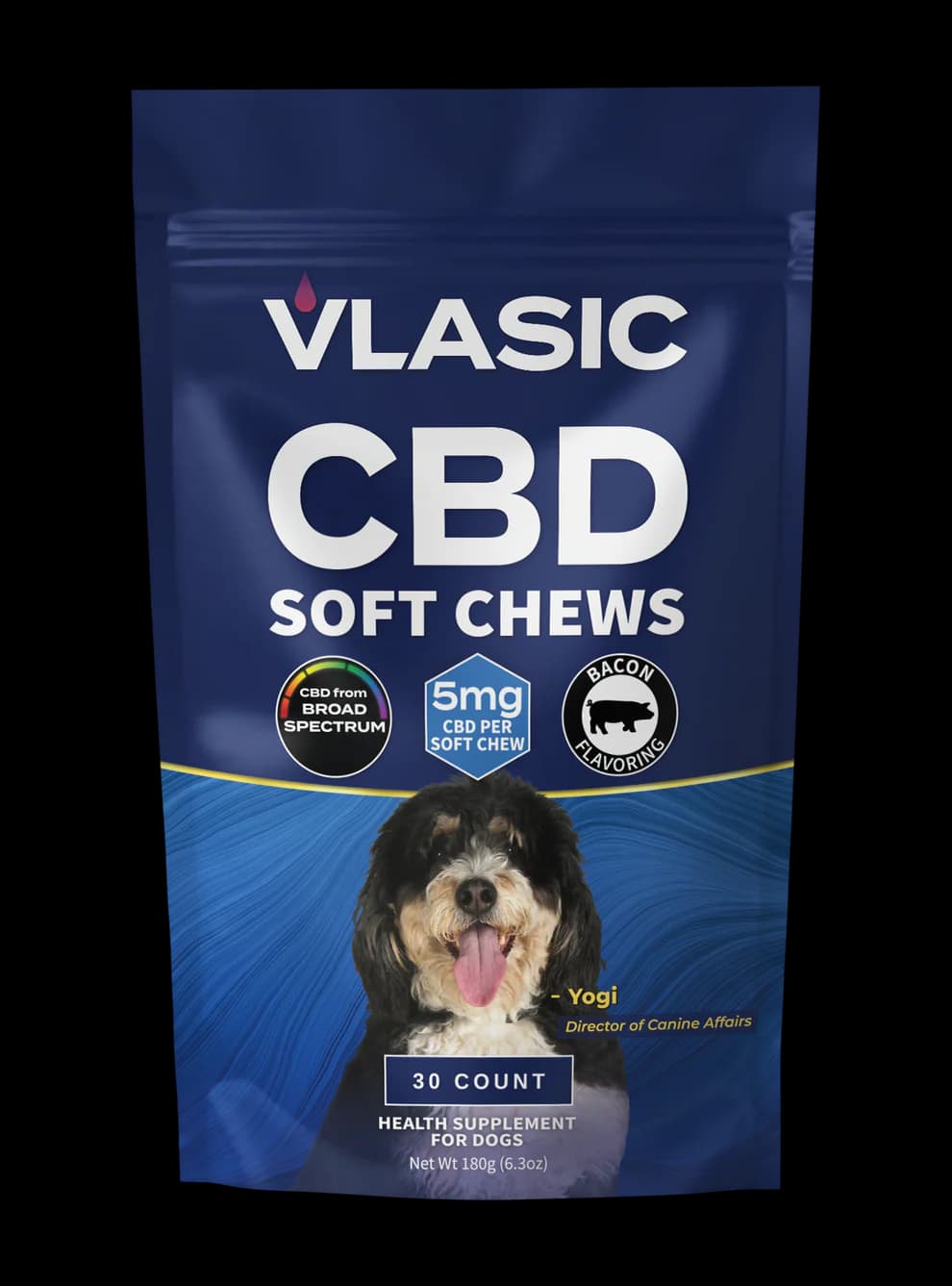 Vlasic Labs Dog Chews | Bacon | 150mg CBD | 30ct