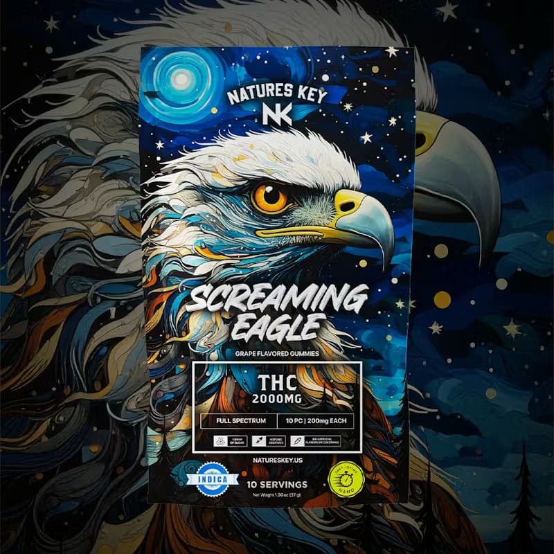 Nature's Key Nature's Key Nano Gummies 2000MG - Grape Screamin Eagle